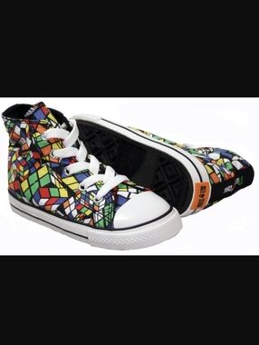 Converse Chuck Taylor All Star sneakers in a playful Rubiks Cube Toddler Sz 10
